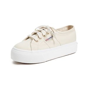 Superga Platform Sneaker in Off White